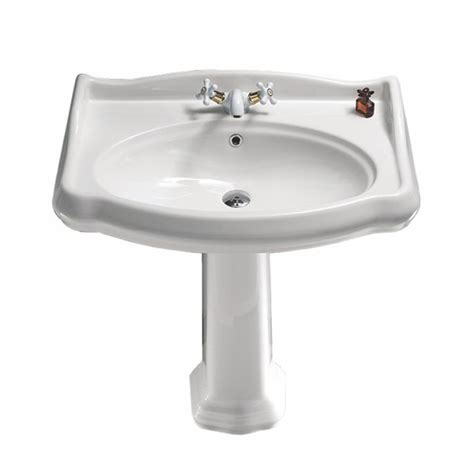 Nameeks Traditional Pedestal Sink In White Cerastyle 030300 Ped One