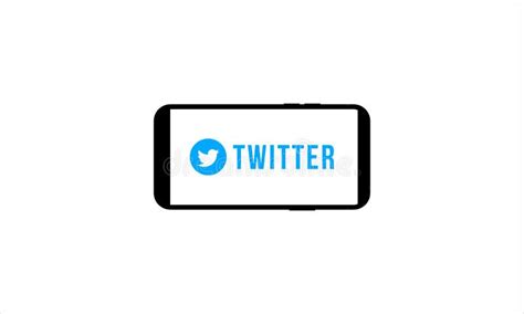 Twitter Logo On Phone Screen Icon Logo Design Vector Illustration