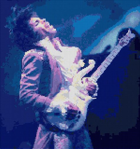 Prince In Concert Cross Stitch Pattern Portrait Pdf Instant