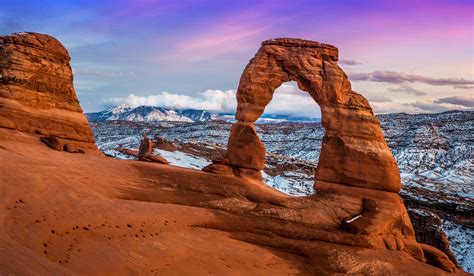 Twilight On Delicate Arch Arches National Park Utah Oc 5472 X 3193