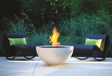 Outdoor gas fireplaces discover the beauty of real fire in your garden. AB8™ Round Outdoor Fireplace Burners - Fireplace Kits