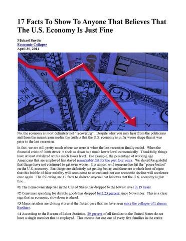 17 Facts To Show To Anyone That Believes That The U S Economy Is Just