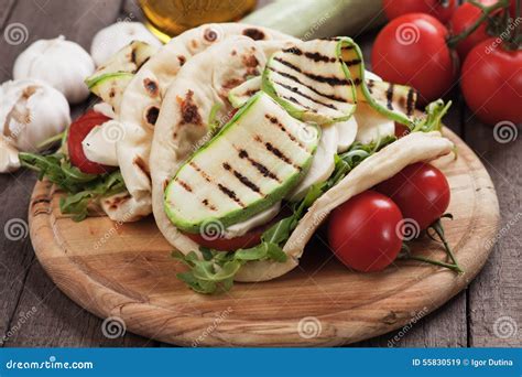 Piadina Romagnola Italian Flatbread Sandwich Stock Image Image Of