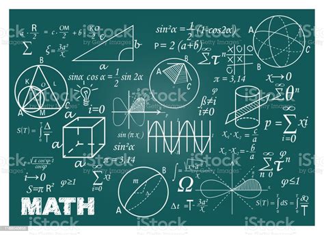 Chalk Doodle Math Blackboard Stock Illustration - Download Image Now