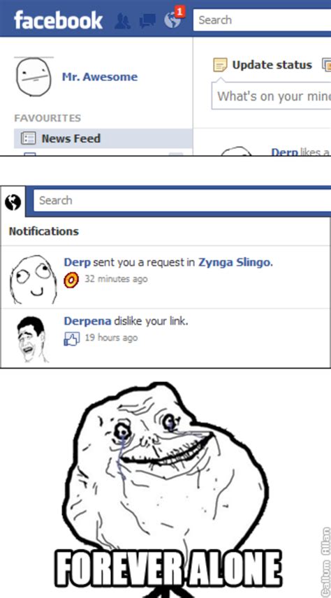 Facebook Forever Alone Forever Alone Know Your Meme