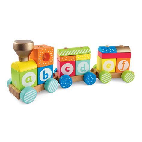 Wooden Toy Stacking Train — Delightful Rainglow