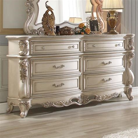 The gorsedd bedroom is exclusively designed and filled with romantic spirit. Acme Furniture Gorsedd Traditional Antique White 6-Drawer ...