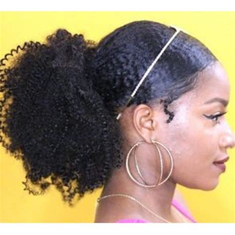 Ponytail Human Hair For Black Women Afro Kinky Curly Virgin Brazilian