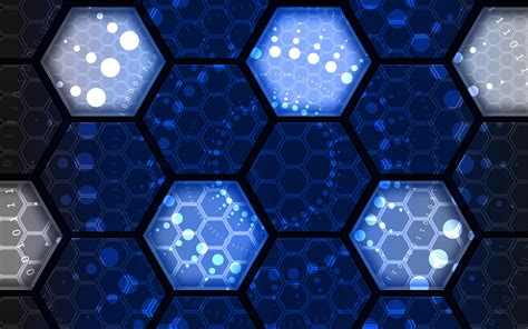 Download Wallpapers Blue Hexagons 4k Hexagons Patterns Honeycomb