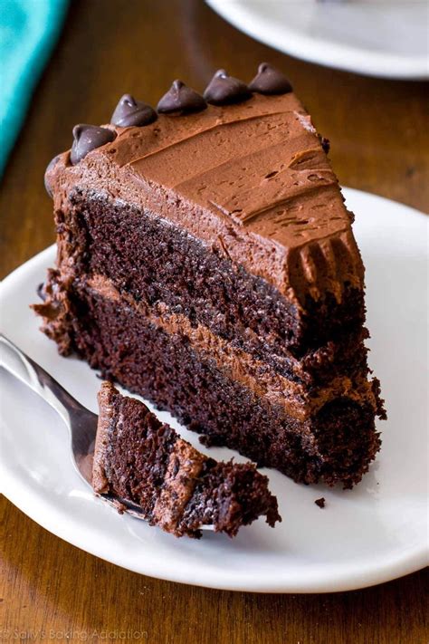 Triple Chocolate Layer Cake. The fudgiest homemade chocolate cake ever