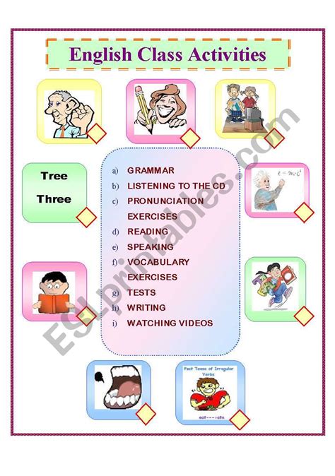 If you're teaching english online and are looking for some activities, lesson plan ideas, and other resources, then you're certainly in the right place. English Class Activities - ESL worksheet by mariaefontana