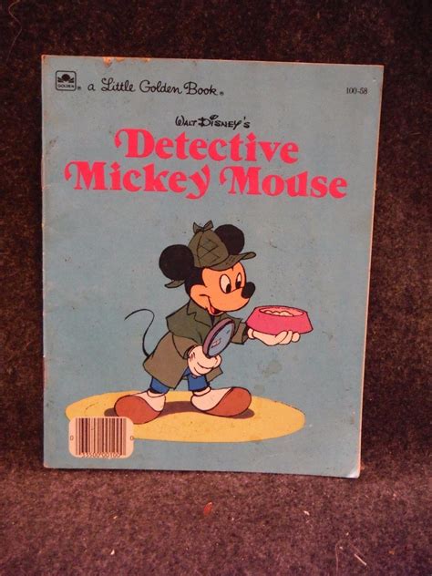 Little Golden Book Walt Disneys Detective Mickey Mouse 1985 Pb