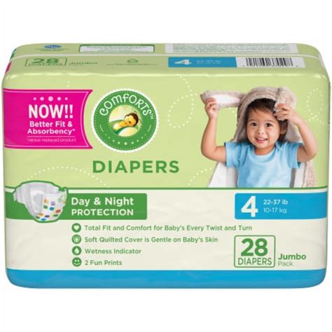 Comforts Day Or Night Baby Diapers Size 4 22 37 Lbs 28 Count Kroger