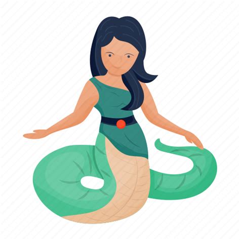 Fairies Mermaid Siren Mythological Human Fish Tail Body Icon