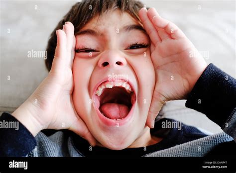 Seven Year Old Boy Stock Photo Alamy
