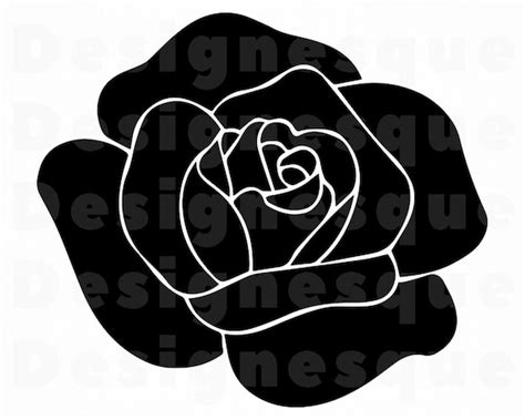 Black Rose SVG Rose SVG Flower SVG Rose Clipart Rose Files | Etsy
