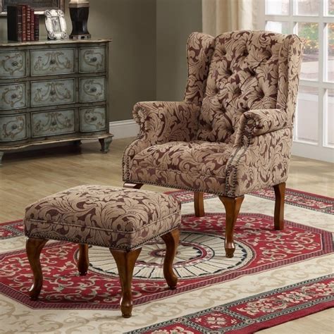 Create an inviting atmosphere with new living room chairs. Brown Floral Single Tufted Swivel Accent Chair With Arms Living Room Decorating Ideas Images 59 ...