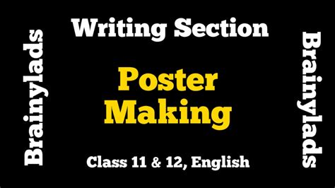 Poster Making Format Examples Samples Marking Scheme BrainyLads