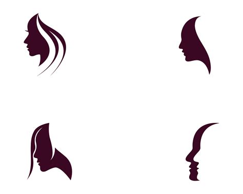 Hair Woman And Face Logo And Symbols 578912 Vector Art At Vecteezy
