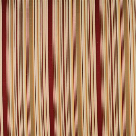 Harvest Red And Yellow Stripe Woven Upholstery Fabric