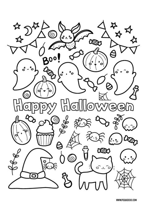 50 Dibujos De Halloween Para Colorear E Imprimir Gratis Pequeocio