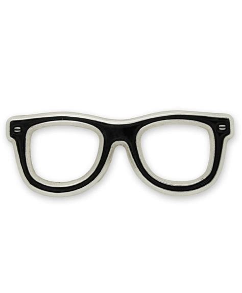 Pinmarts Black Glasses Frames Eyeglasses Enamel Lapel Pin Cv11paca12f