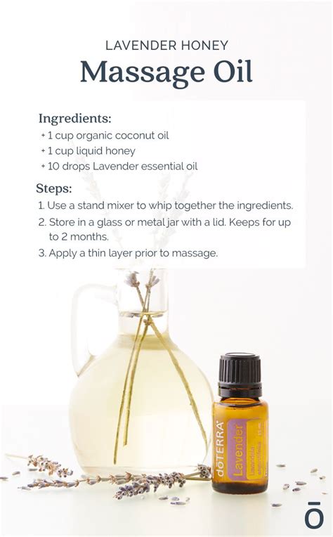 Lavender Honey Massage Oil With Essential Oils Diy Massage Oil