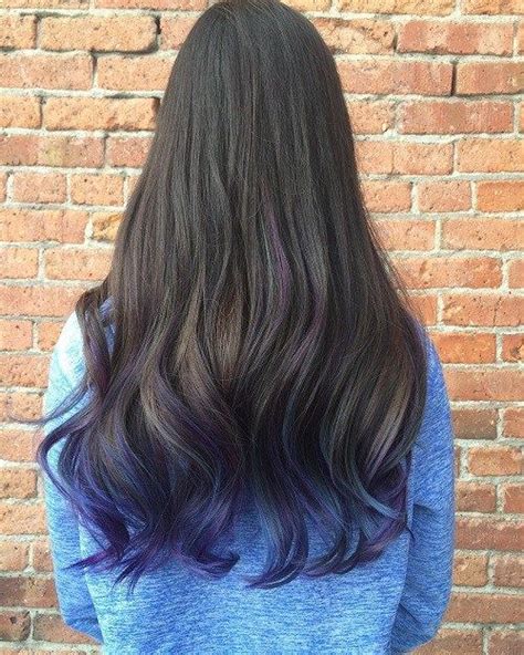 Blue Black Hair Tips And Styles With Images Hair Dye Tips Brown