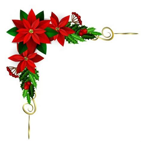 Download High Quality Poinsettia Clipart Corner Transparent Png Images