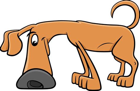 Cartoon Sniffing Dog Comic Animal Character 12991889 Vector Art At Vecteezy