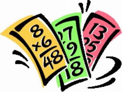 Flash Cards Multiplication Math Study Clip Clipart