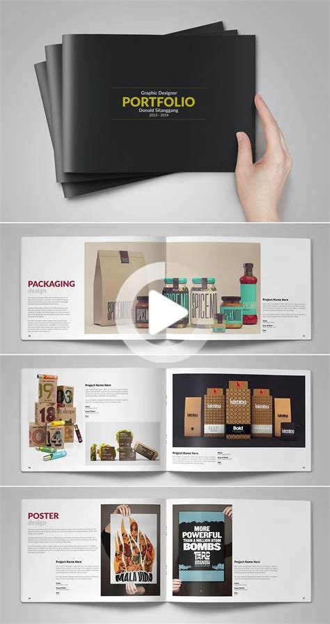 Graphic Designer Portfolio Brochure Template INDD, PSD - 32 pages - A4