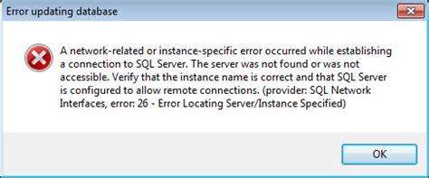 Reasons Of SQL Server Error 26 And Know How To Fix Error 26