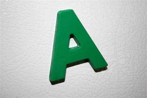 Letter A Green Refrigerator Magnet Picture Free Photograph Photos