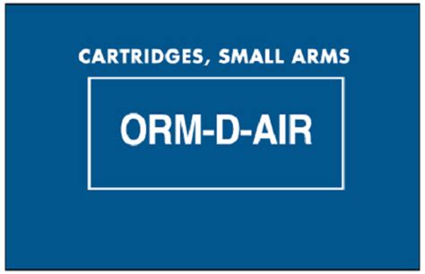 Ups will accept the blue label through the end of the year, although my local hub will argue the point. DL7010 | ORM-D-AIR Labels | Cartridges, Small Arms ORM-D ...