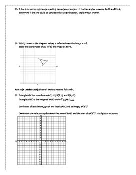 Circle the word for each picture. Unit 1 Test: Foundations for Geometry PDF with Answers by ...