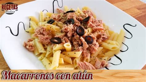 Platos de cocina española e internacional. Macarrones con atún - Recetas de cocina - YouTube