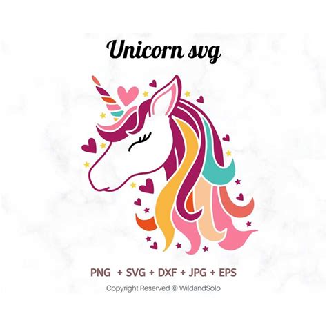 Unicorn Svg Unicorn Clipart Unicorn Head Svg Colorful Uni Inspire