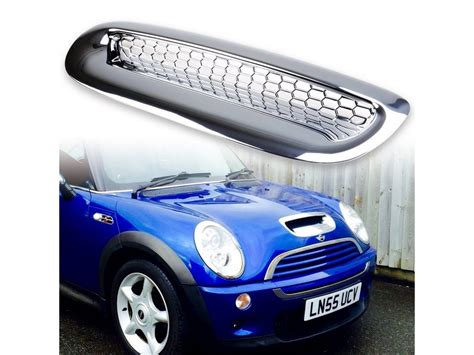 Chrome Bonnet Hood Scoop Vent Air Duct Cover For Mini Cooper S R53