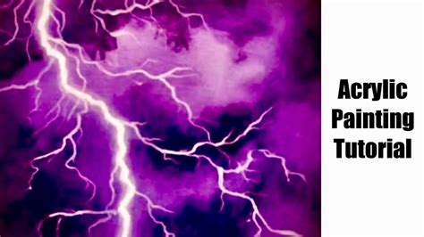 How To Paint Lightning Easy Lightning Paintings Acrylic Painting
