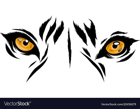 Tiger Eyes Mascot Graphic Royalty Free Vector Image