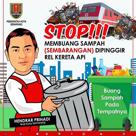 Poster Membuang Sampah Pada Tempatnya Ilustrasi