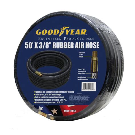 Goodyear 38 In X 50 Ft Black Rubber Air Hose 12676 The Home Depot