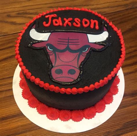Chicago Bulls 6 Smash Cake Made With White Cake And Buttercream Icing Black For Extra Messy