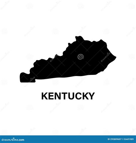 Kentucky State Map Silhouette Icon Stock Illustration Illustration