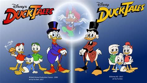 Ducktales 1990 Vs 2017 By Fagian On Deviantart Disney Cartoon Characters Duck Tales Duck