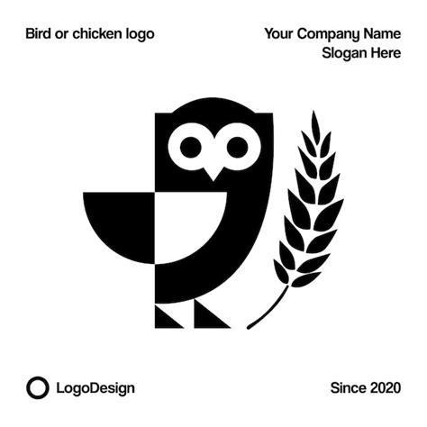 Premium Vector Creative Geometric Chicken Or Bird Farm Logo With