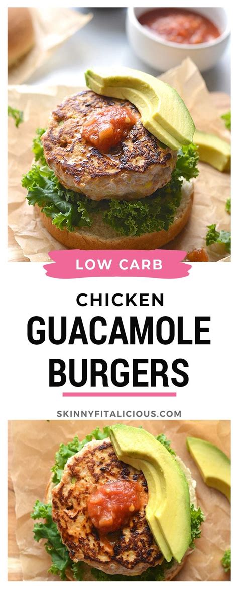 But, even still, a 1/4 cup serving has 83 calories, making it a. Low Carb Chicken Guacamole Burgers! Easy to make for a healthy meal. #lowcarb #guacamole # ...