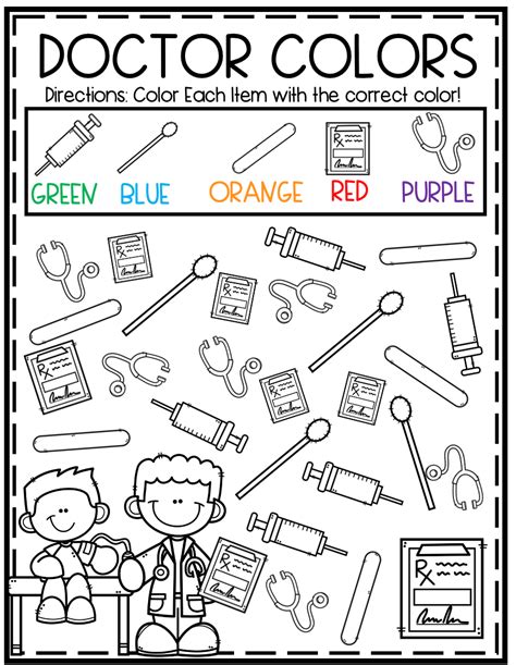 Kindergarten Doctor Worksheets For Preschool