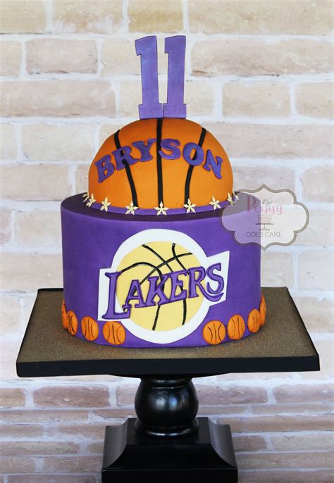 Lakers Cake Basketball Birthday Cake Basketball Cake Party Cakes